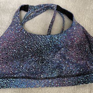Lululemon Energy Sports Bra Yoga Multicolor Printed Pattern Women’s Size 8